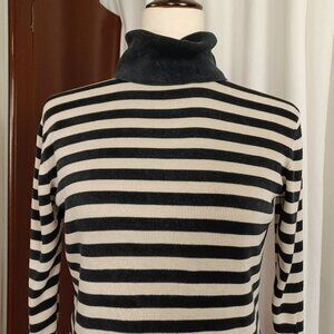 Vintage Ann Taylor 100% Silk Knit Top, Turtleneck Sweater, S/M